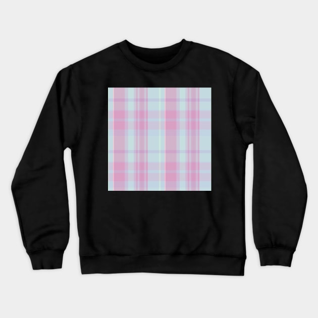 Pastel Aesthetic Conall 2 Hand Drawn Textured Plaid Pattern Crewneck Sweatshirt by GenAumonier